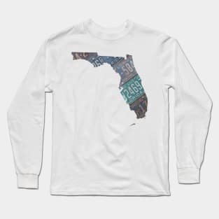 Vintage Florida License Plates Long Sleeve T-Shirt